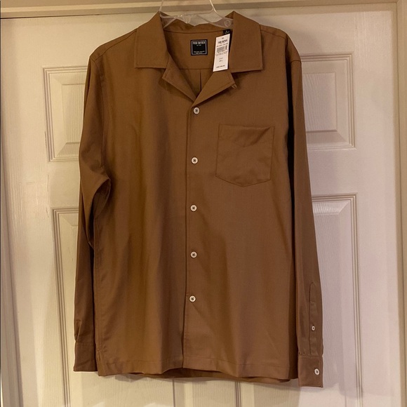 Todd Snyder LS Merino Hollywood Khaki Shirt Sz Large.NWT
